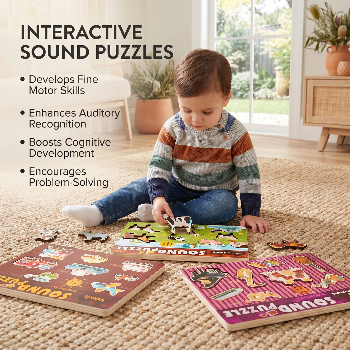 Wooden Interactive Sound Puzzle